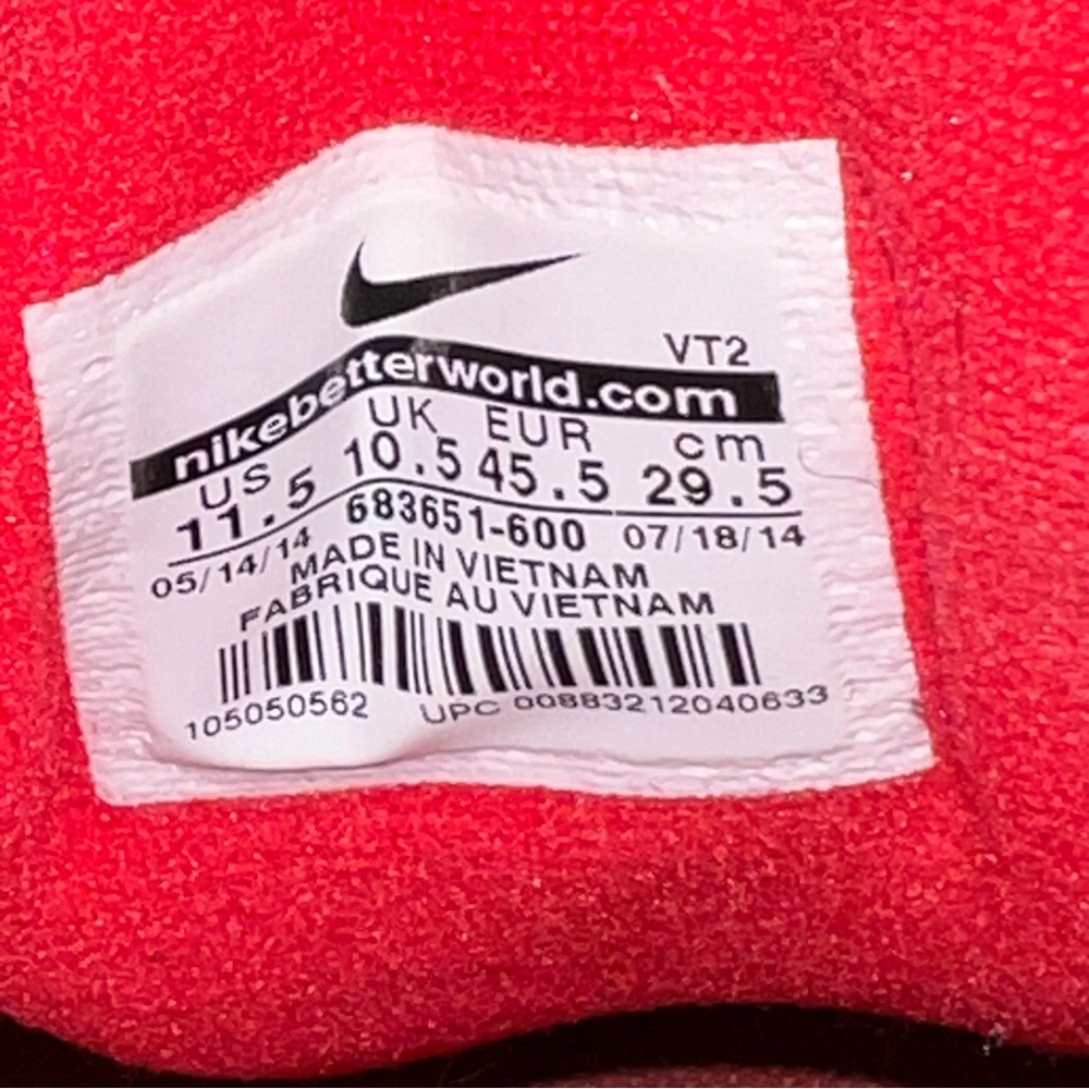 Nike LunarGlide 6 Flash 3M Red Shoes Men’s Size 11.5 - Picture 7 of 7